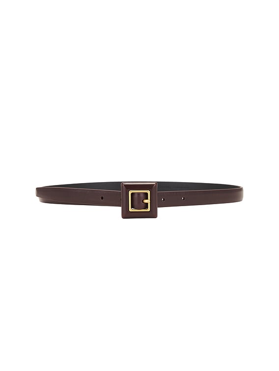 Skinny Brushed Leather Belt