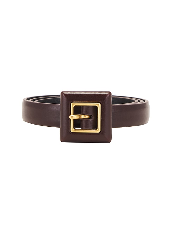 Skinny Brushed Leather Belt