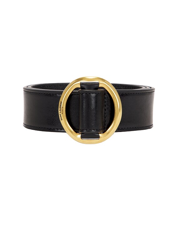 Saint Laurent Leather Belt in Nero | FWRD