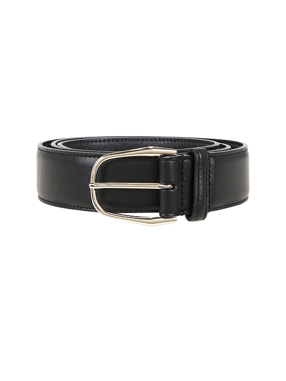Saint Laurent Cuir Cristal Belt in Nero | FWRD