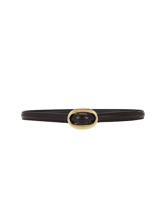 Oval Buckle Thin Belt