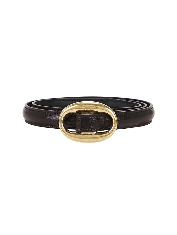 Oval Buckle Thin Belt
