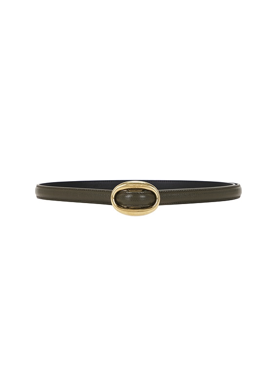 Oval Buckle Thin Belt