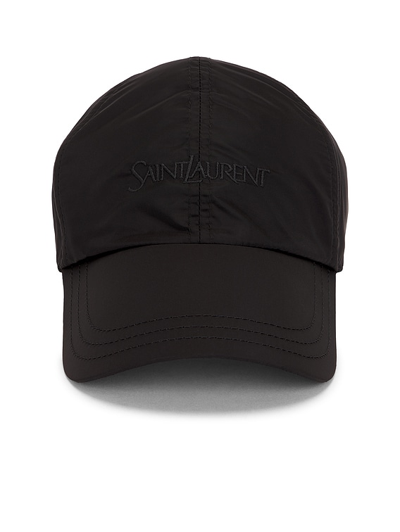 Saint Laurent Vintage Cap in Black & Black | FWRD