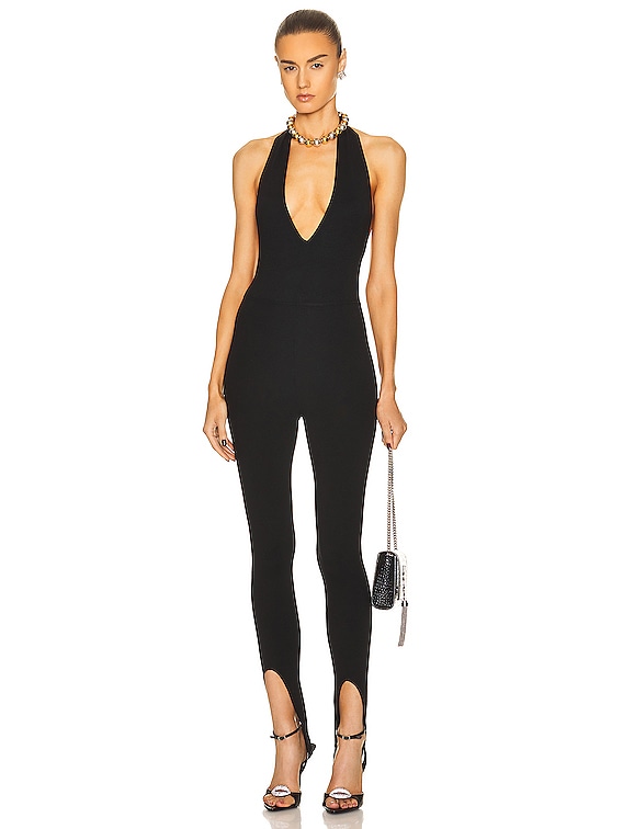 Saint Laurent Sleeveless Jumpsuit in Noir | FWRD