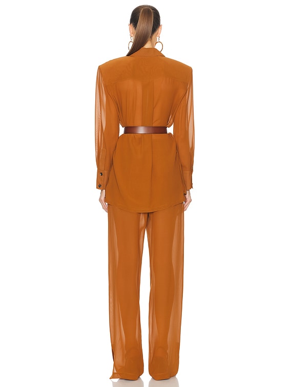 【送料&関税込】Saint Laurent Long Sleeves Jumpsuit Saint Laurent Long Sleeve Jumpsuit in Noir | FWRD