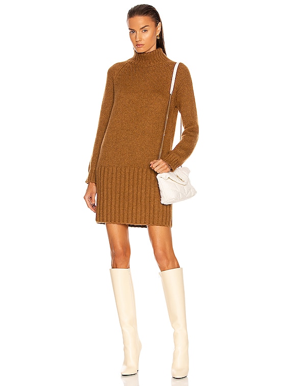 camel sweater dress