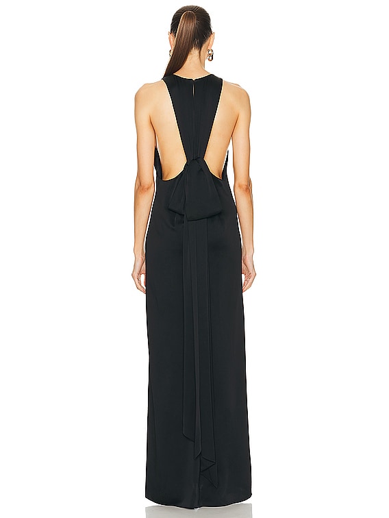 【送料&関税込】Saint Laurent Dress Saint Laurent Sheer Strapless Dress in Ebene | FWRD