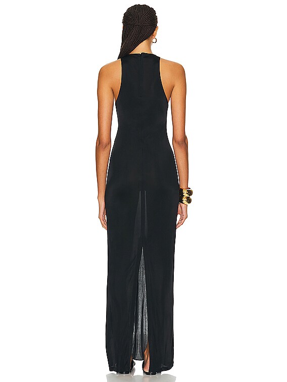 Saint Laurent Jersey Maxi Dress in Noir | FWRD