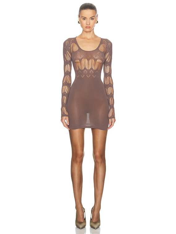スカート Saint Laurent Cut-out midi dress Saint Laurent Strapless Cutout Mini Dress in Noir | FWRD