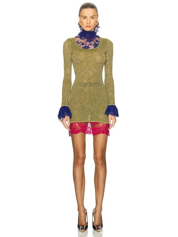 High Neck Mini Dress