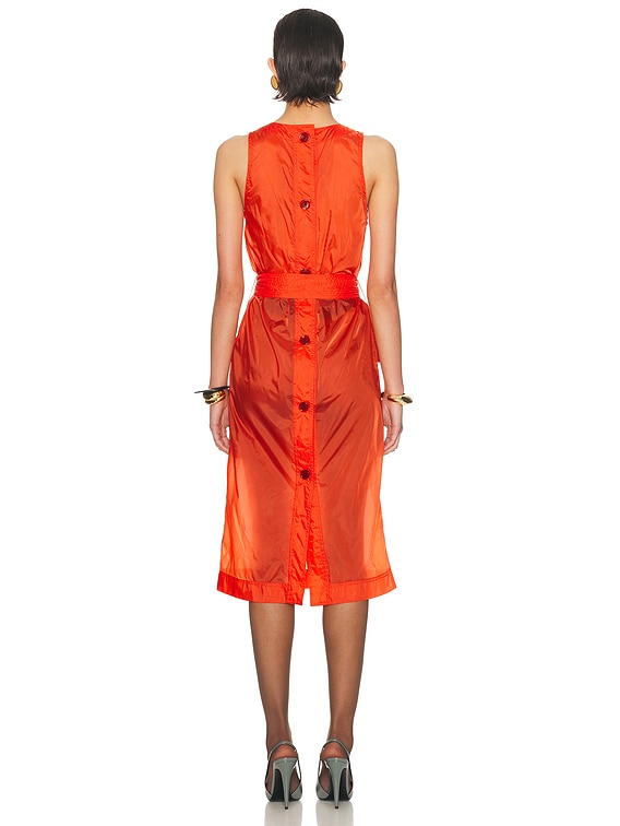 ysl orange dress halter dress in silk crepe de chine in Orange | Saint Laurent | YSL NL