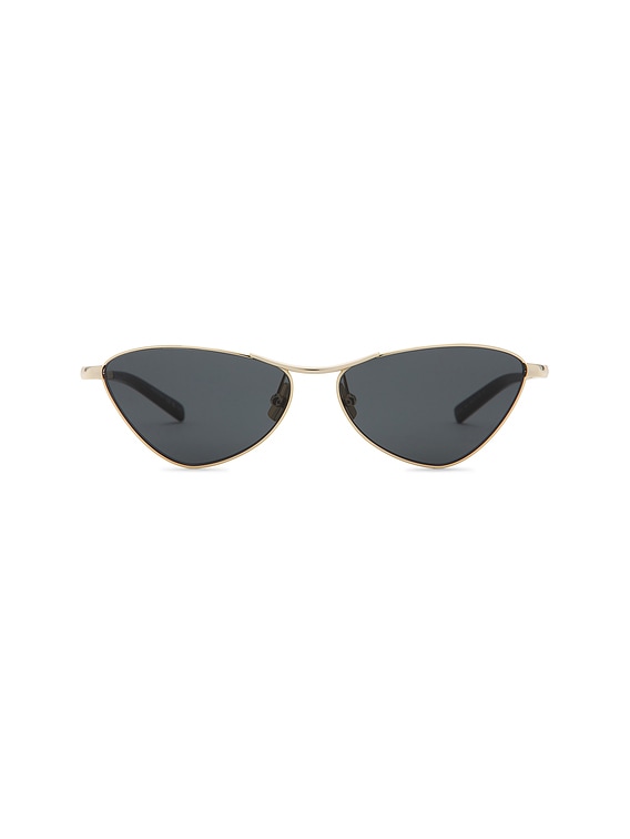 Saint Laurent Cat Eye Sunglasses in Gold & Black | FWRD display picture 3