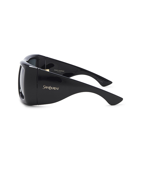 Saint Laurent Howl Oversize Sunglasses in Black | FWRD