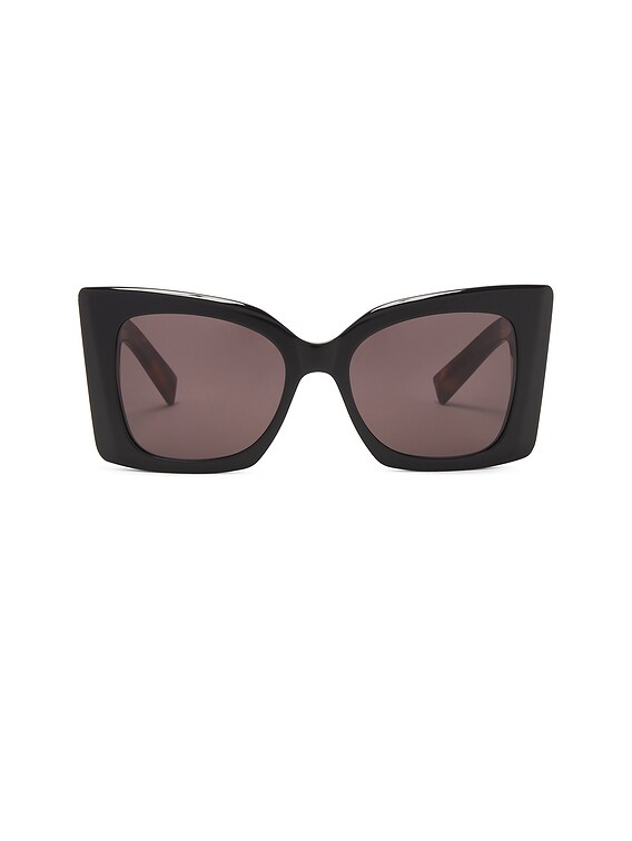 Saint Laurent SL M119 Blaze Sunglasses in Black & Havana | FWRD