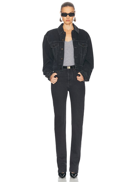 Saint Laurent V-neck Sweater in Gris Chine | FWRD