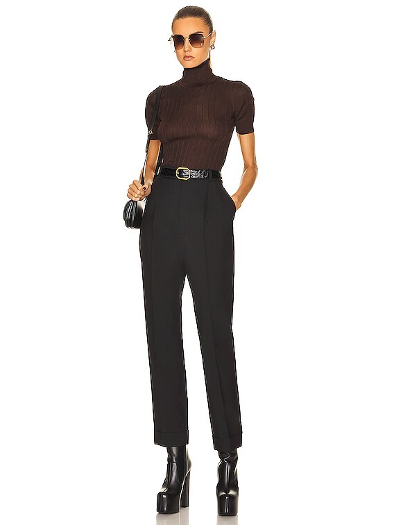 Short Sleeve Turtleneck Sweater