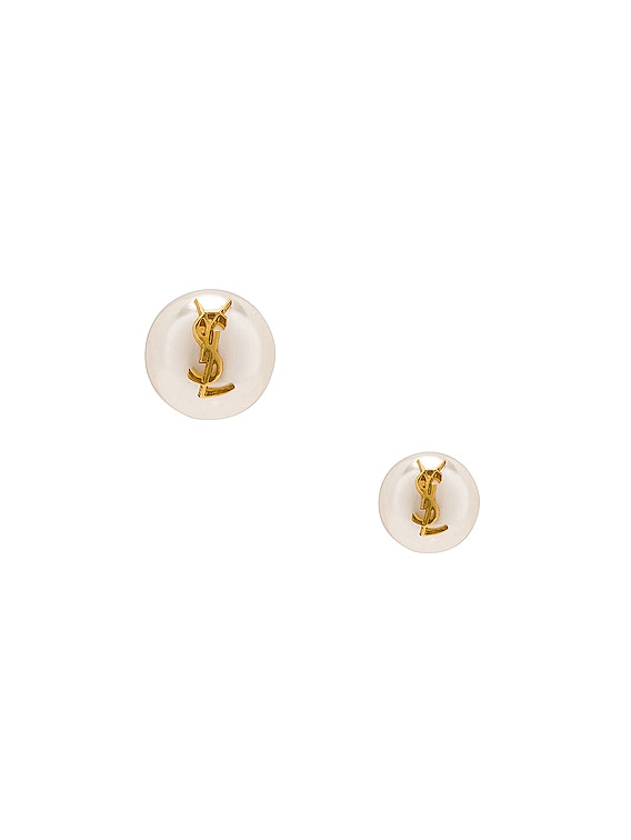 Y.S.L Gold Stud Earrings