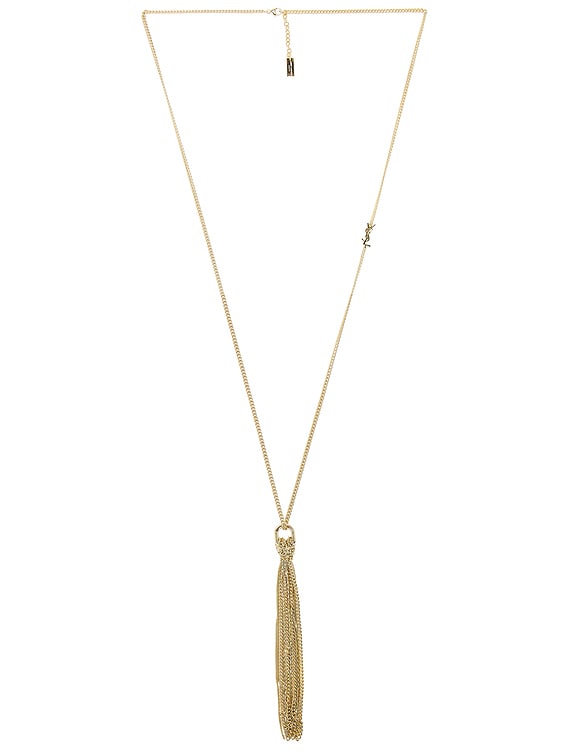 アクセサリーその他 SAINT LAURENT 'Cassandre' tassel necklace Gold Saint Laurent YSL Cassandre Tassel Necklace | Neiman Marcus
