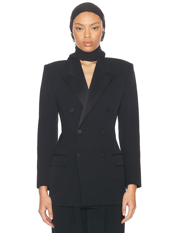 アウターその他 SAINT LAURENT Woman Blazer Black 818718Y7E63 1000 Saint Laurent Single-Breasted Blazer Jacket | Neiman Marcus