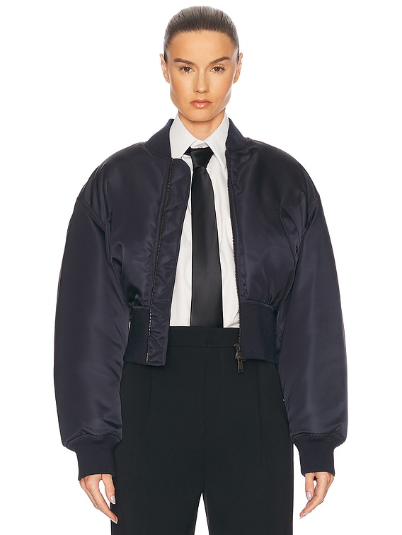 VIP【関税送料無料】希少 SAINT LAURENT BOMBER JACKET Saint Laurent Bomber Jacket in Marine | FWRD