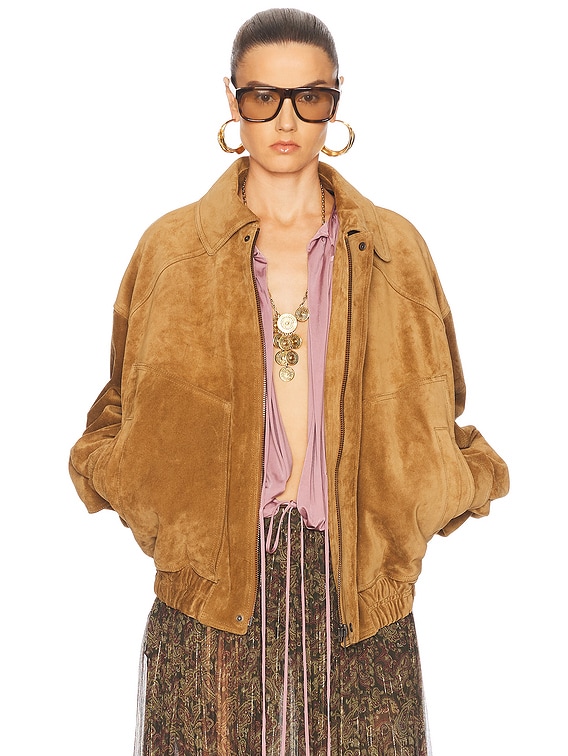 Suede Bomber Jacket