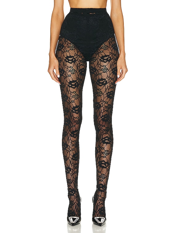 Buy GlobalNiche® Womens Black Rose Vine Sheer Stretchy Floral Lace Leggings  Tight Pencil Pants TU at Amazon.in