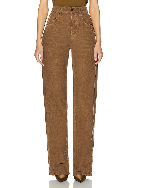 パンツ SAINT LAURENT Ochre Satin Wide-Leg Pant SAINT LAURENT Twill straight-leg pants | NET-A-PORTER