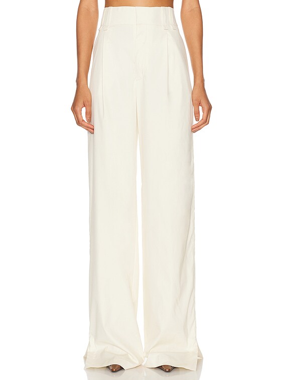 Saint Laurent Bootcut Pant in Blanc Casse | FWRD