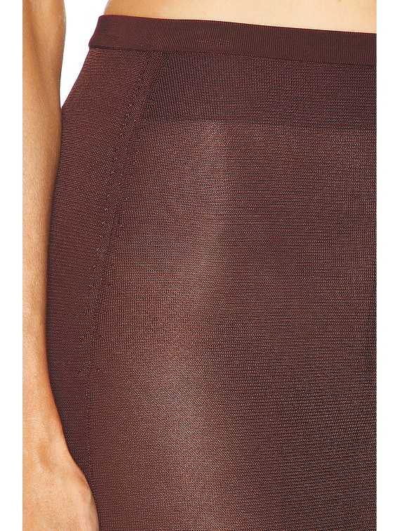Saint Laurent Sheer Midi Skirt in Chocolate | FWRD
