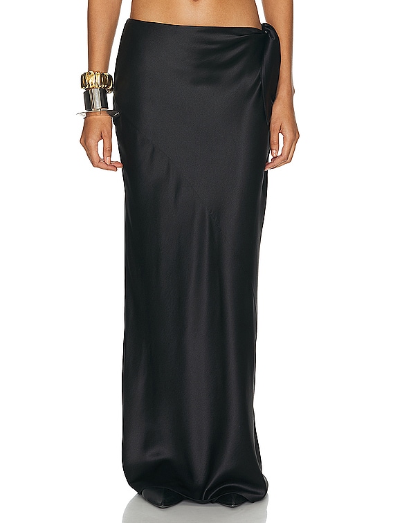 スカート Saint Laurent SKIRT (769270Y3H91 2041) Saint Laurent | Shiny Jersey Pencil Skirt – Kirna Zabête
