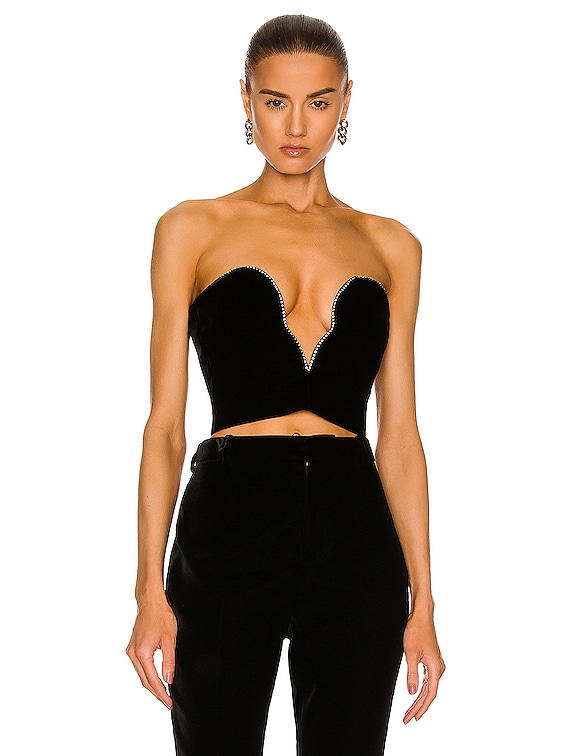 Velvet corset Yves Saint Laurent Black size 38 FR in Velvet - 39155661