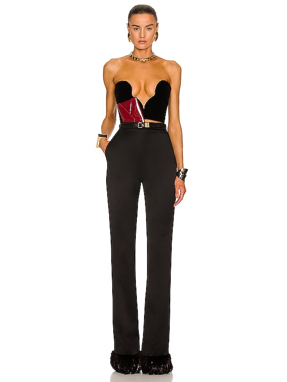 Saint Laurent Strapless Top in Noir | FWRD