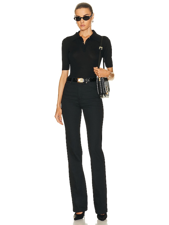 Saint Laurent トップス - Noir | FWRD Saint Laurent トップス - Noir | FWRD