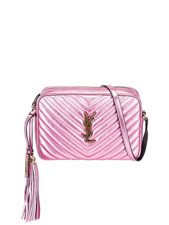Saint Laurent Medium Monogramme Lou Satchel Bag in Vegas Pink