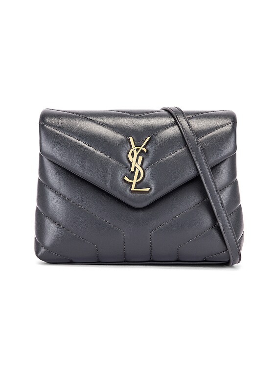 Saint Laurent LouLou Puffer Small Bag Quilted Lambskin Storm, Crossbody  Bag