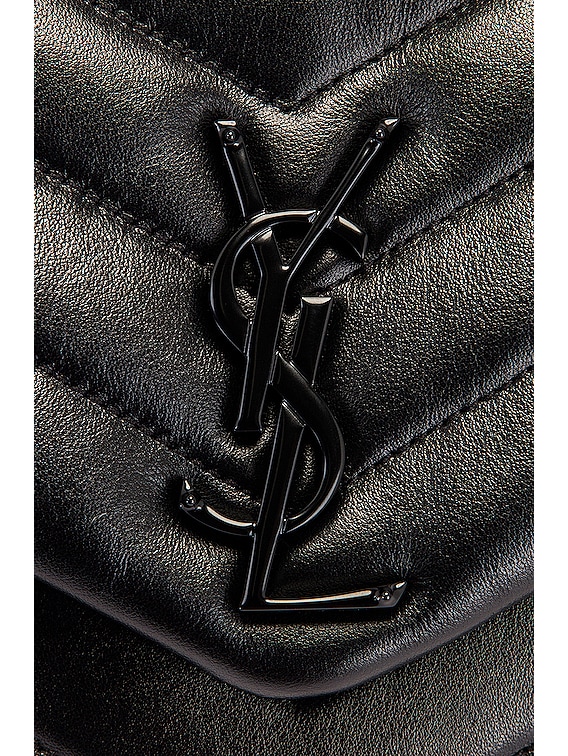 サンローラン Loulou ミディアム チェーンバッグ 黒 Saint Laurent LOULOU ミディアムバッグ - Black & Black | FWRD