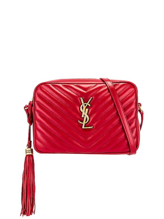 saint laurent medium lou chain strap quilted leather satchel