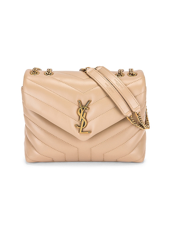 Saint Laurent - Lou Lou Beige Monogram Quilted Leather Small Bag