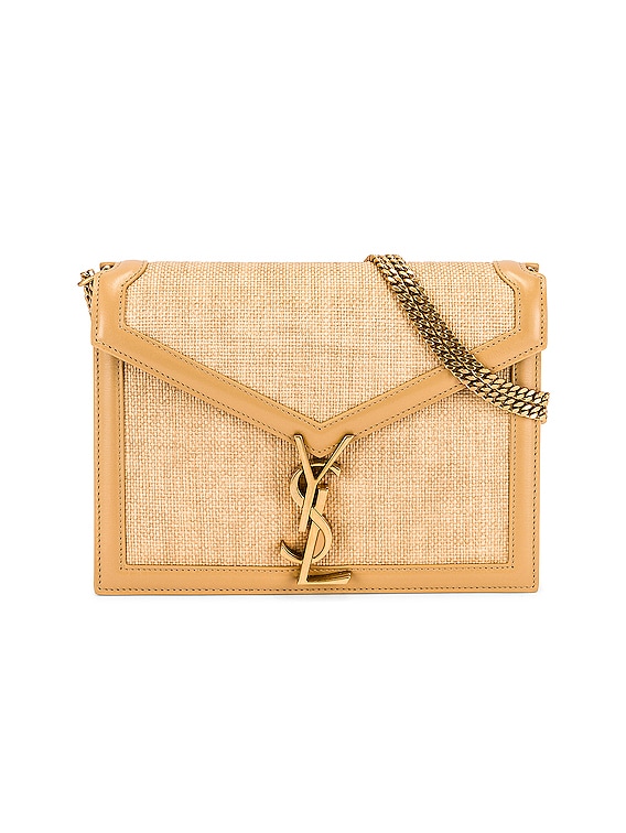 RAFFIA ANIQUE CLUTCH-BEIGE