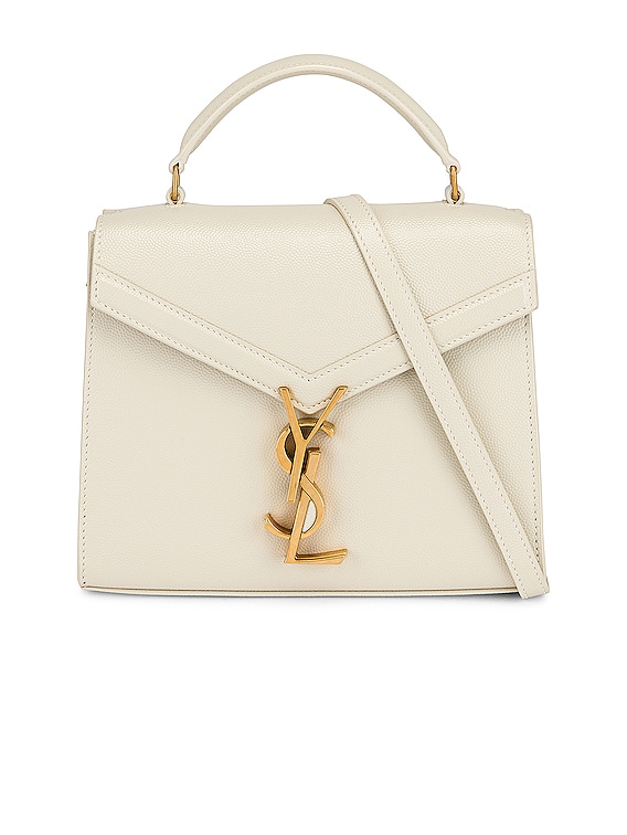 Saint Laurent Mini Cassandra Top Handle Bag in Crema Soft | FWRD