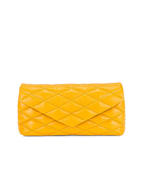 Saint Laurent Sade YSL Quilted Lambskin Pouch Clutch Bag