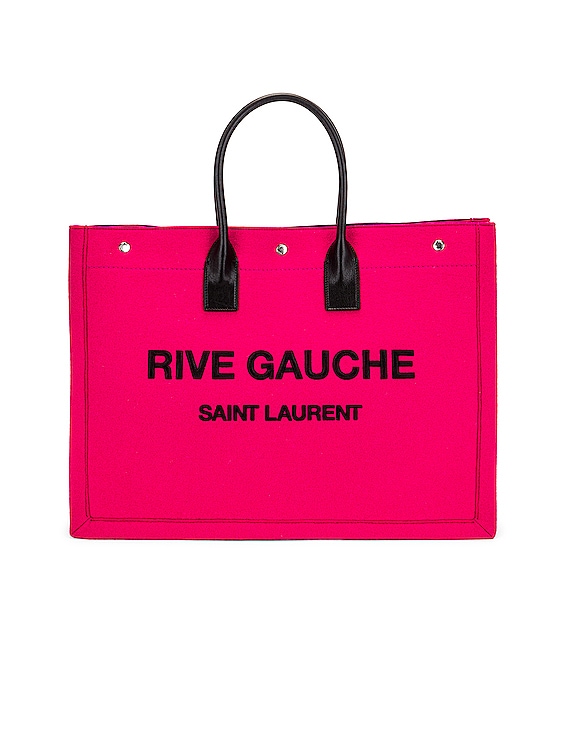 Saint Laurent Rive Gauche Greggio\/black Tote Bag In Nero