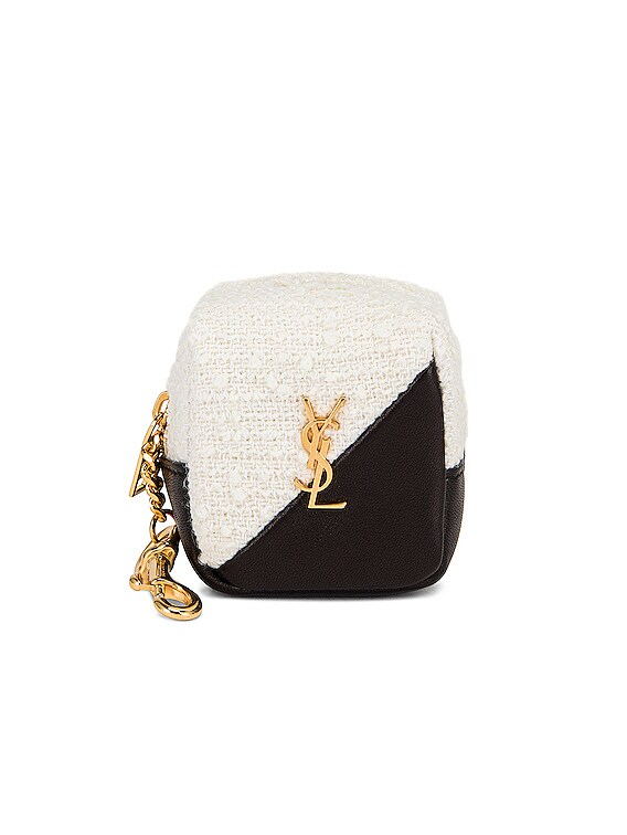 Saint Laurent YSL Monogram Logo Multicolor Key Chain Key Ring Bag Charm