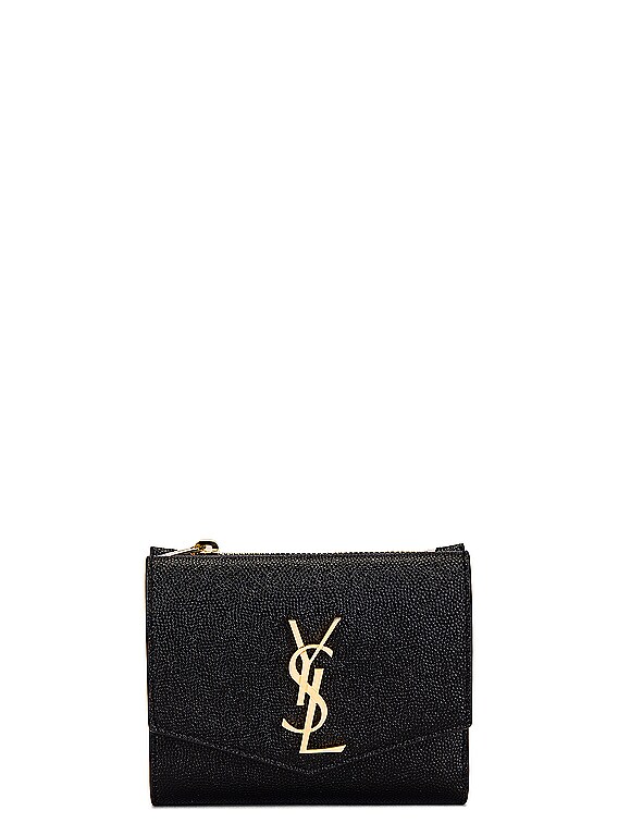 財布・小物その他 Saint Laurent Uptown Compact Wallet in Grain De Poudre Black Saint Laurent Uptown Compact Wallet in Grain De Poudre