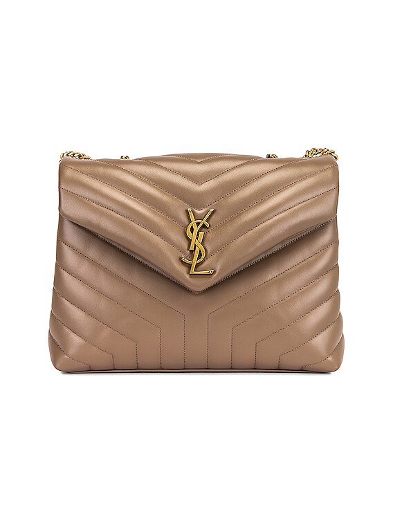 Saint Laurent Medium Envelope Chain Bag in Taupe