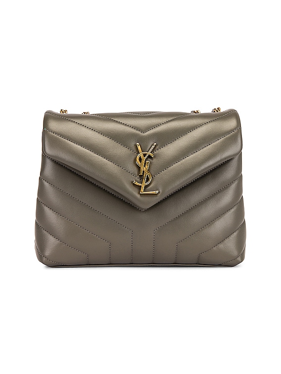 Saint Laurent Small Loulou Chain Bag in Neutral