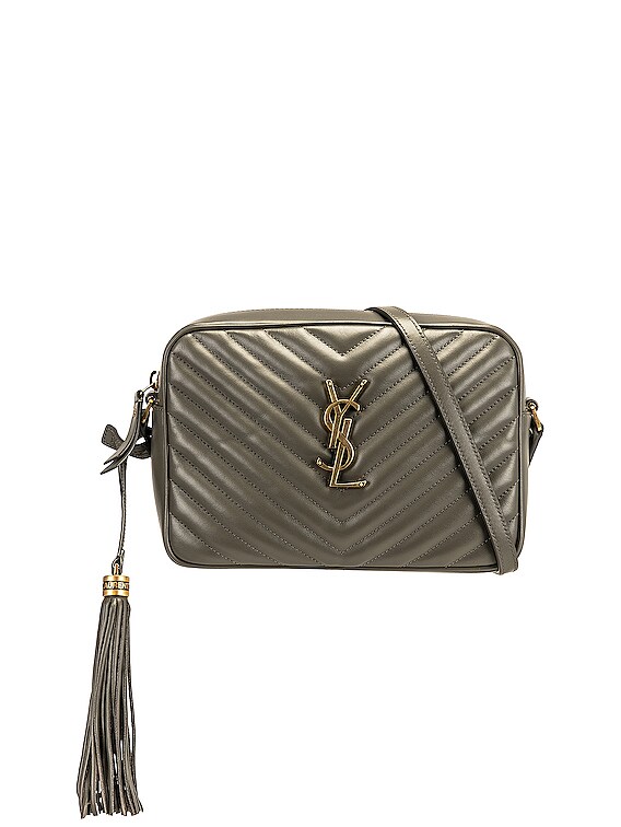 YSL  Lou Camera Dark Beige Bag In Quilted Leather - 612544 - 23 x