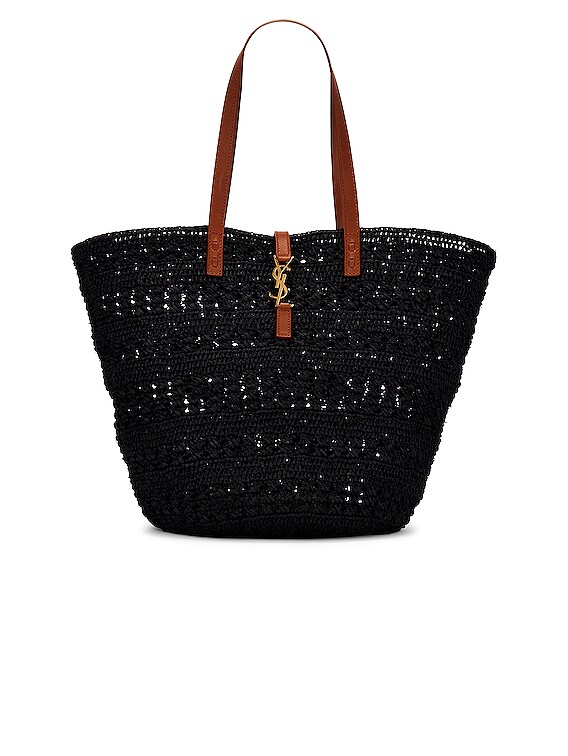 ★SAINT LAURENT★PANIER ミディアム トートバッグ ブラック Saint Laurent PANIER バッグ - Nero & Brick | FWRD