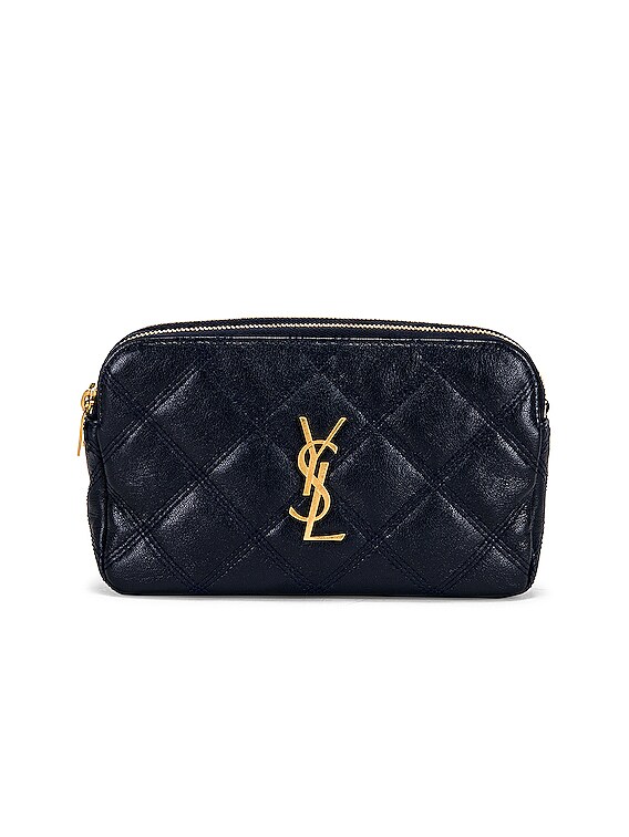 Saint Laurent Black Becky Double Zip Camera Bag Saint Laurent